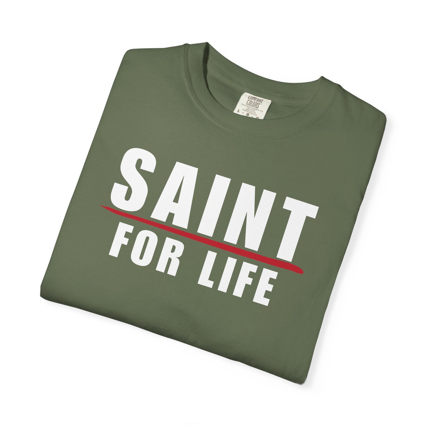 Saint For Life White Logo Lived-In T-Shirt (5 Colors)