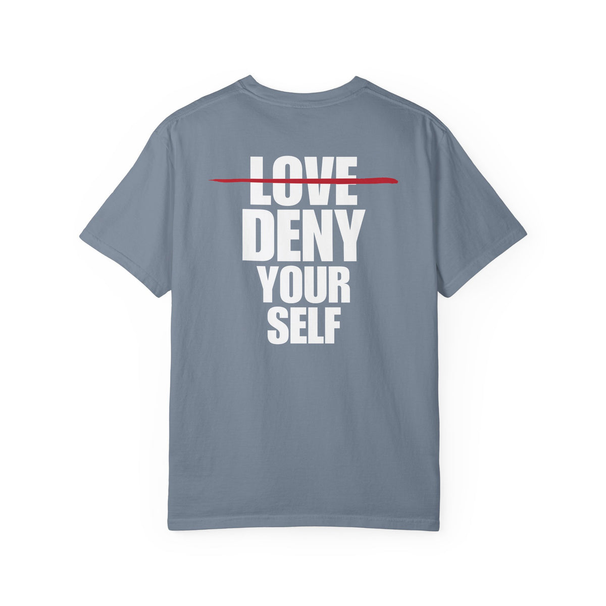 Deny Your Self White Logo Back Lived-In T-Shirt (5 Colors)
