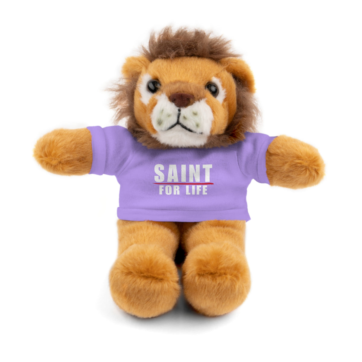 Saint For Life White Logo Baby Lion Stuffed Animal (8 Colors)