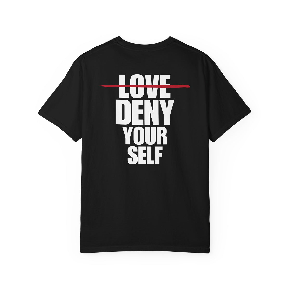 Deny Your Self White Logo Back Lived-In T-Shirt (5 Colors)