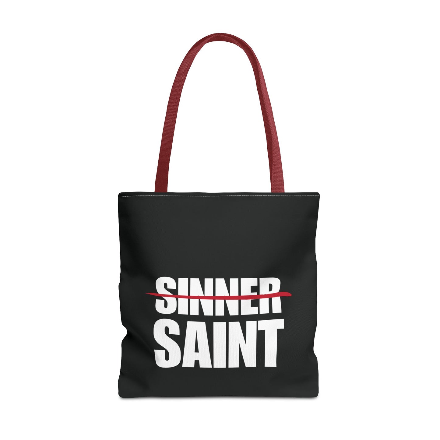 Sinner To Saint White Logo Black Tote (3 Sizes)