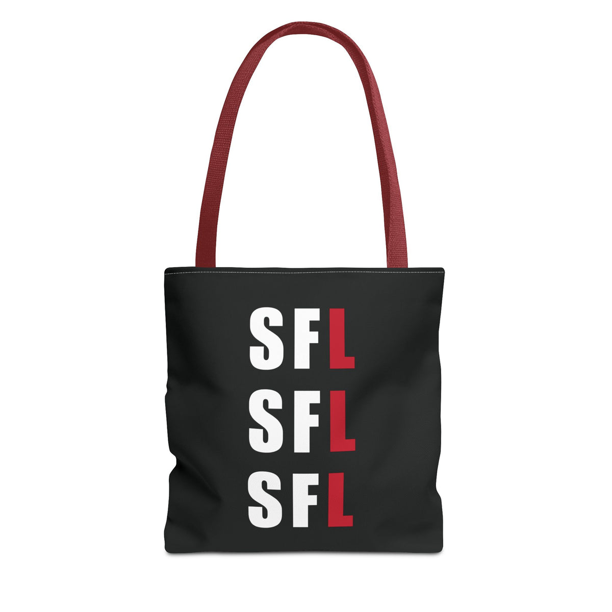 SFL Repeat White Logo Black Tote (3 Sizes)