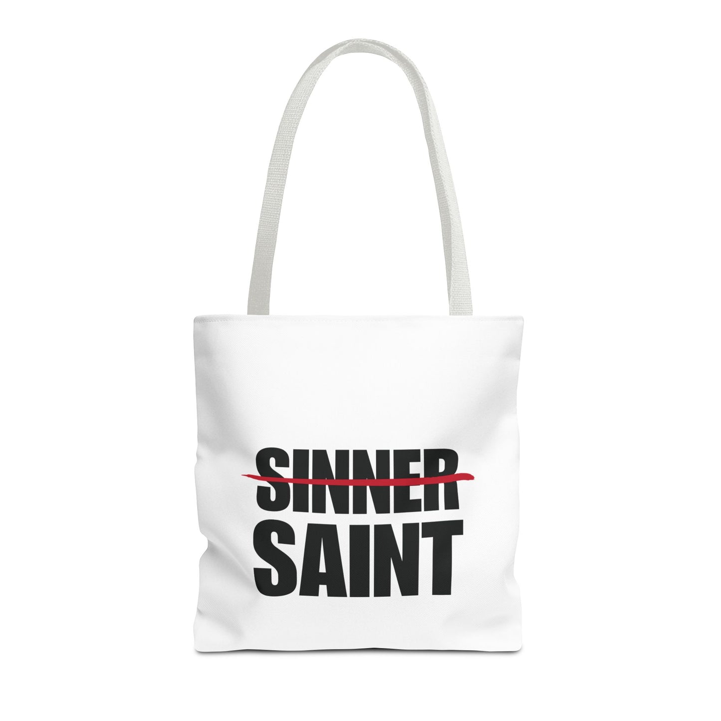 Sinner To Saint White Tote (3 Sizes)
