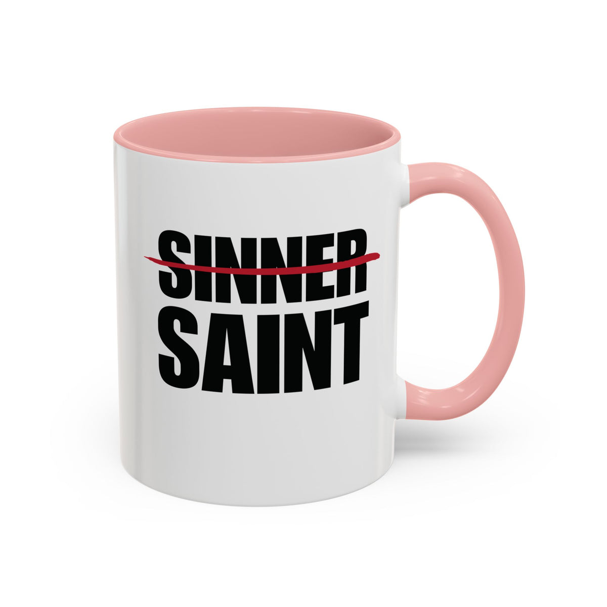 Sinner To Saint Combo Accent Mug (2 Sizes)(8 Colors)