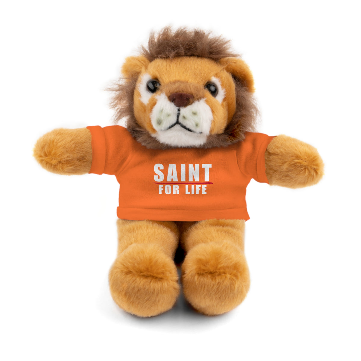 Saint For Life White Logo Baby Lion Stuffed Animal (8 Colors)