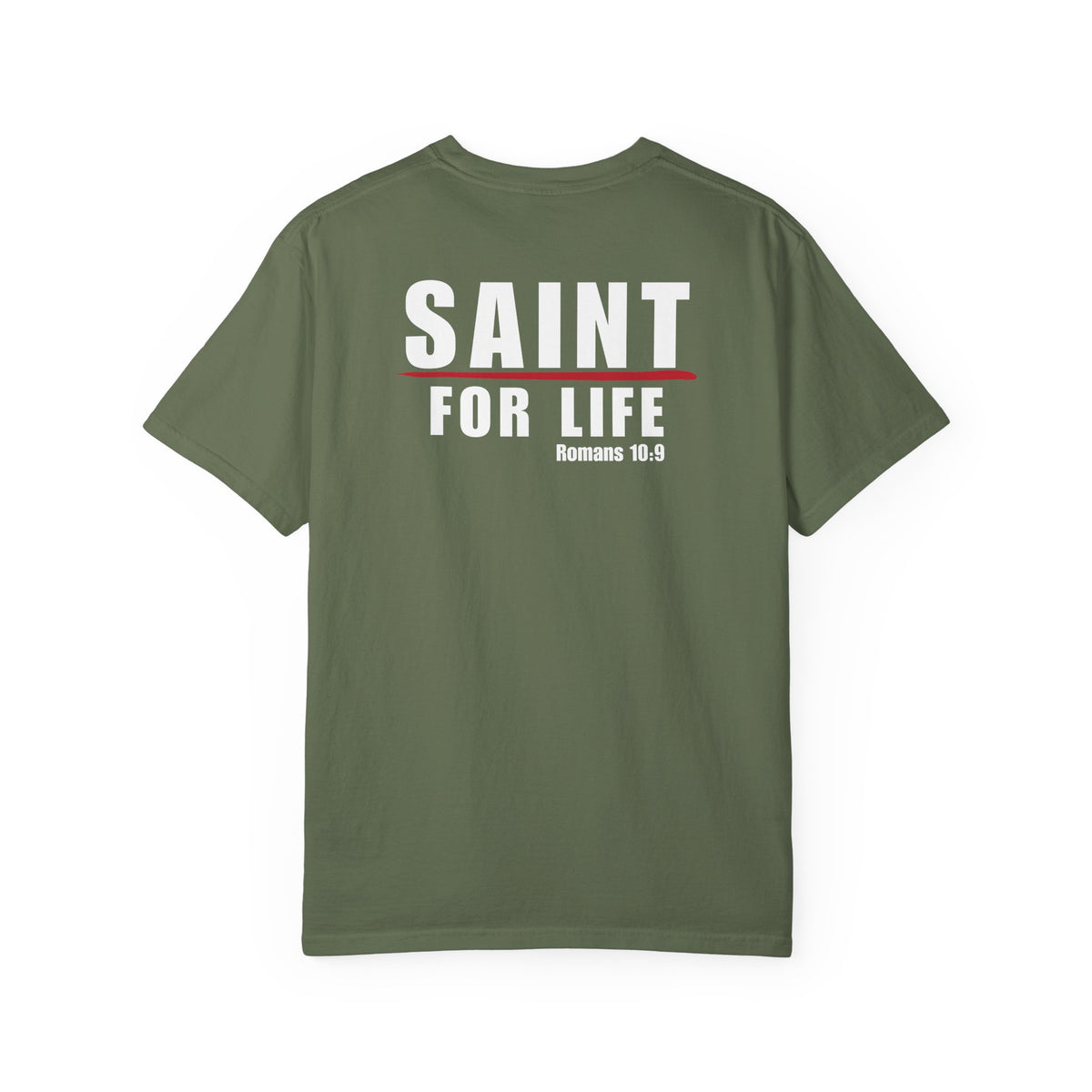 Saint For Life White Logo Back Lived-In T-Shirt (5 Colors)