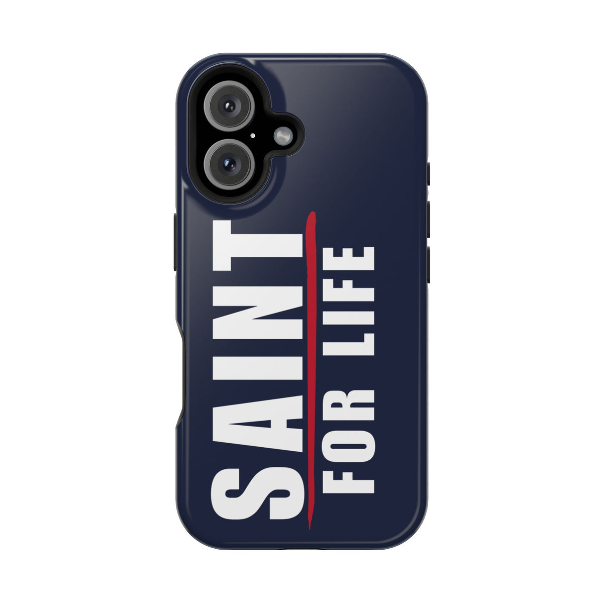 Saint For Life White Logo Navy Phone Case