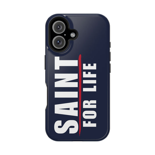 Saint For Life White Logo Navy Phone Case