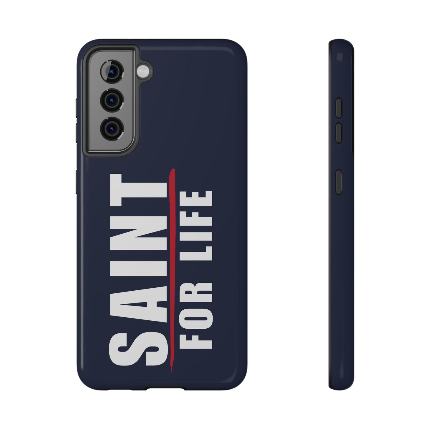 Saint For Life White Logo Navy Phone Case