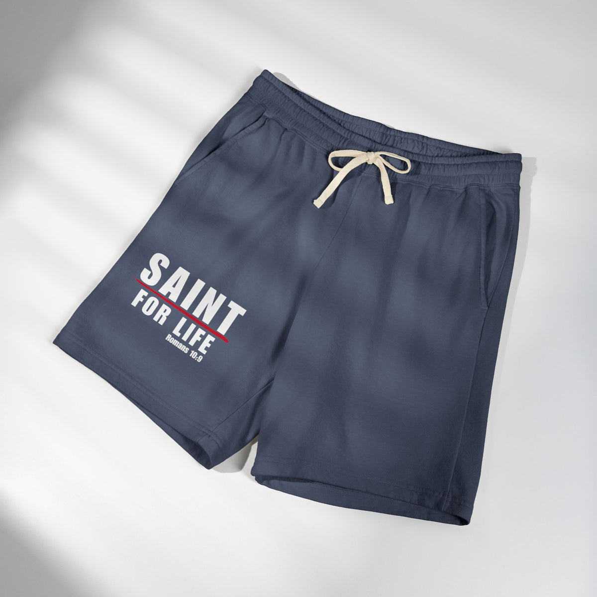 Saint For Life White Logo Unisex Sweat Shorts (3 Colors)