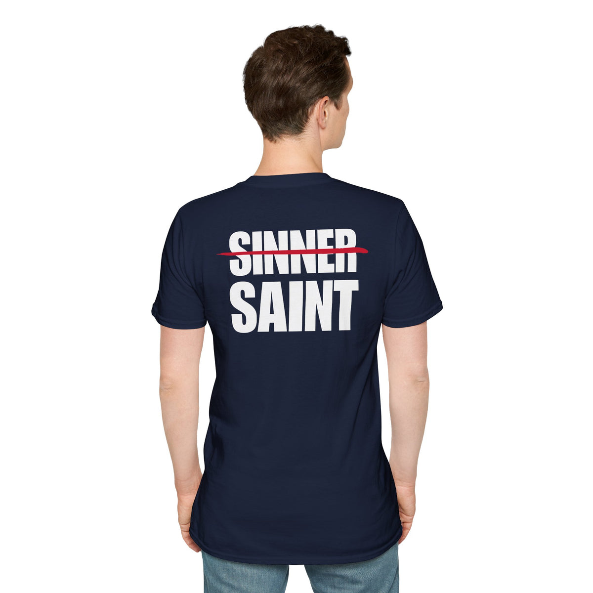 Sinner To Saint White Logo Back Classic T-Shirt (3 Colors)