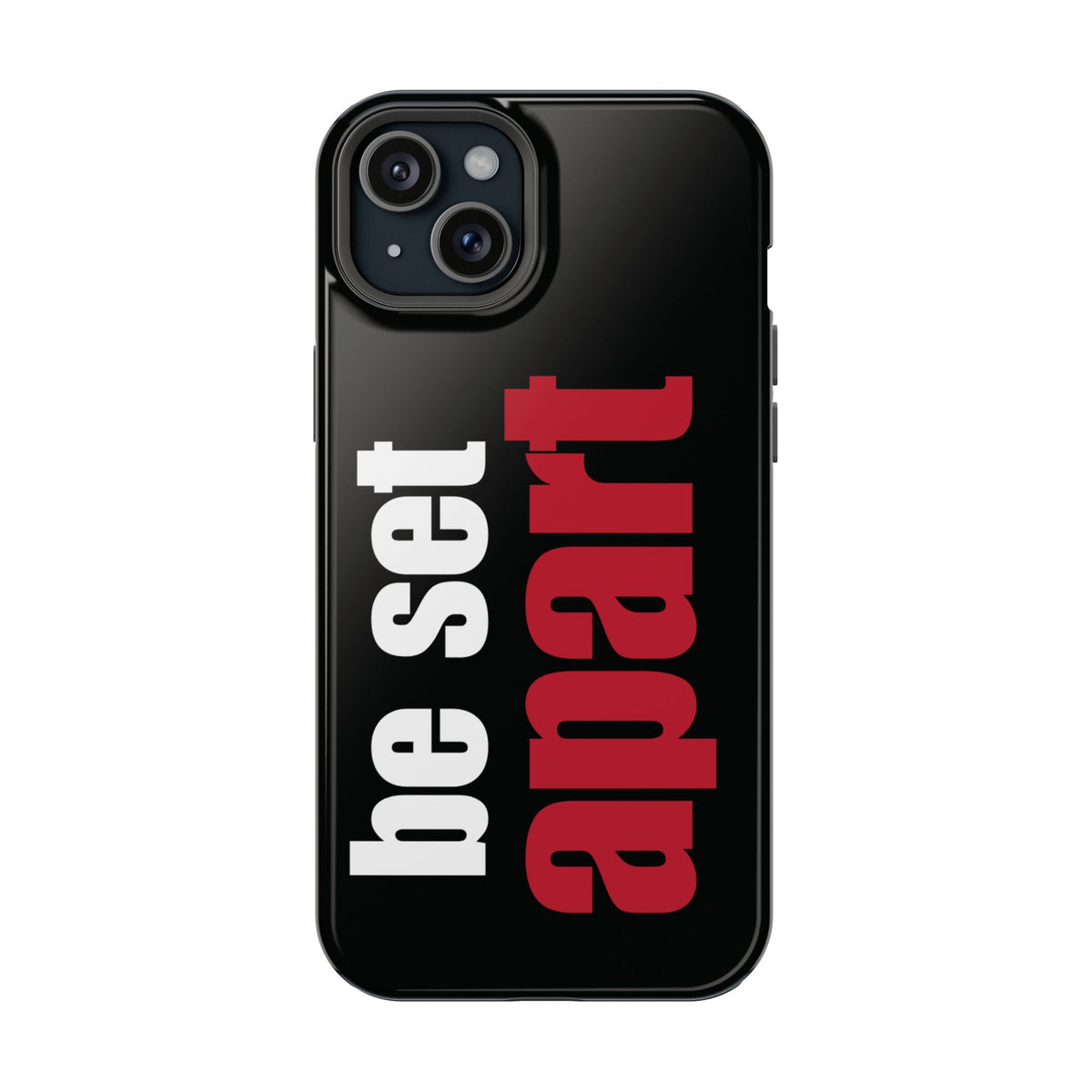 Be Set Apart White Logo Black Phone Case