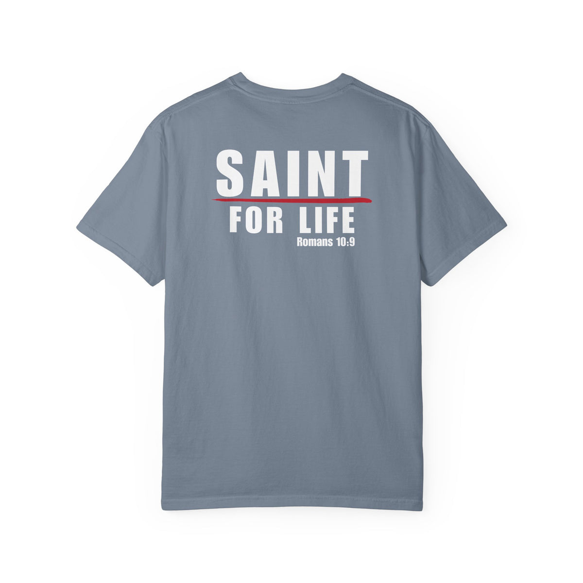 Saint For Life White Logo Back Lived-In T-Shirt (5 Colors)