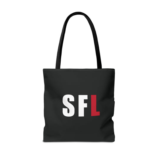 Saint For Life White Logo Black Tote (3 Sizes)
