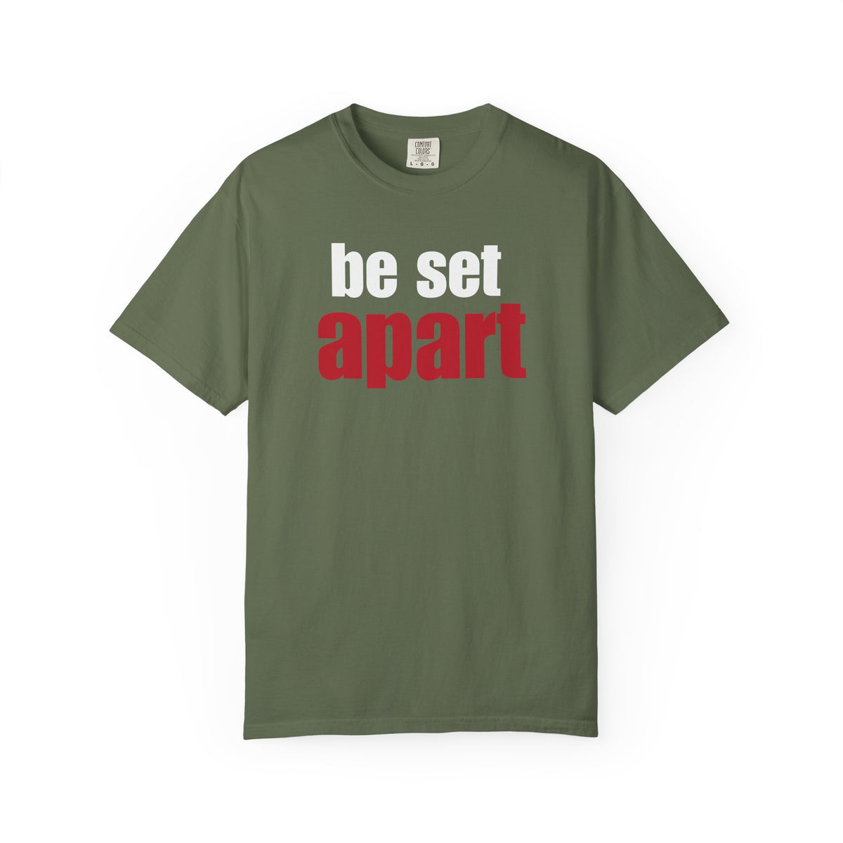 Be Set Apart White Logo Lived-In T-Shirt (5 Colors)