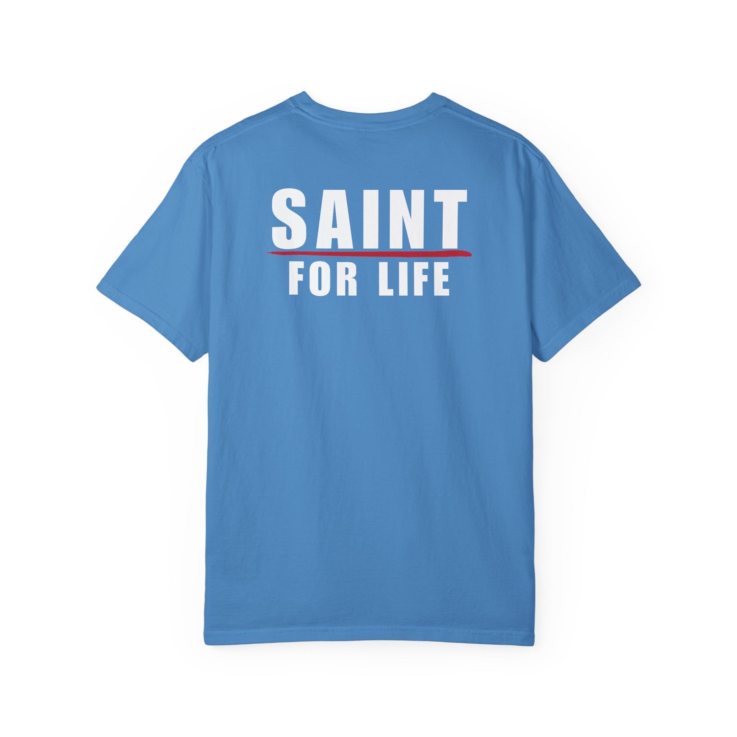 Saint For Life White Logo Back Lived-In T-Shirt (5 Colors)