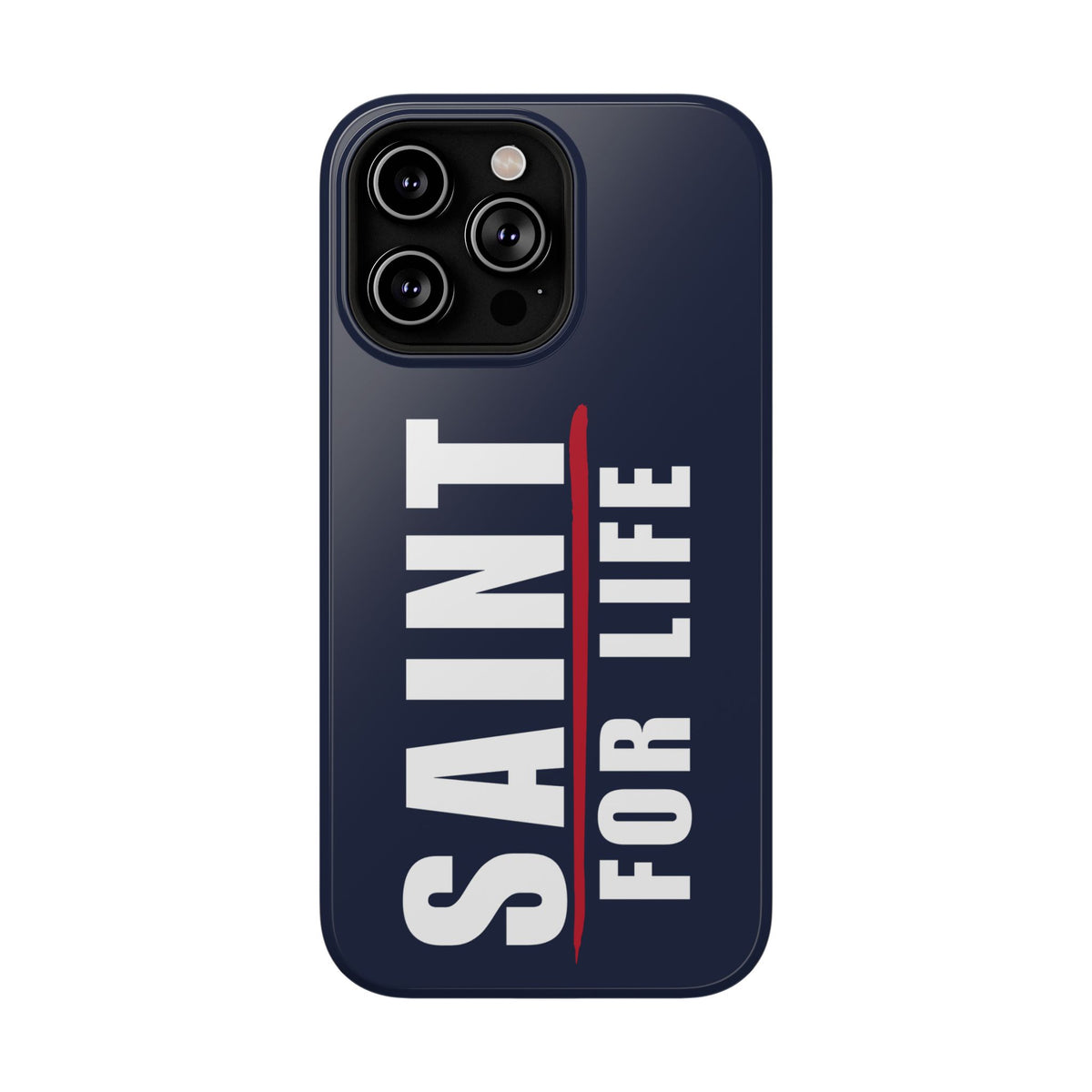 Saint For Life White Logo Navy Phone Case