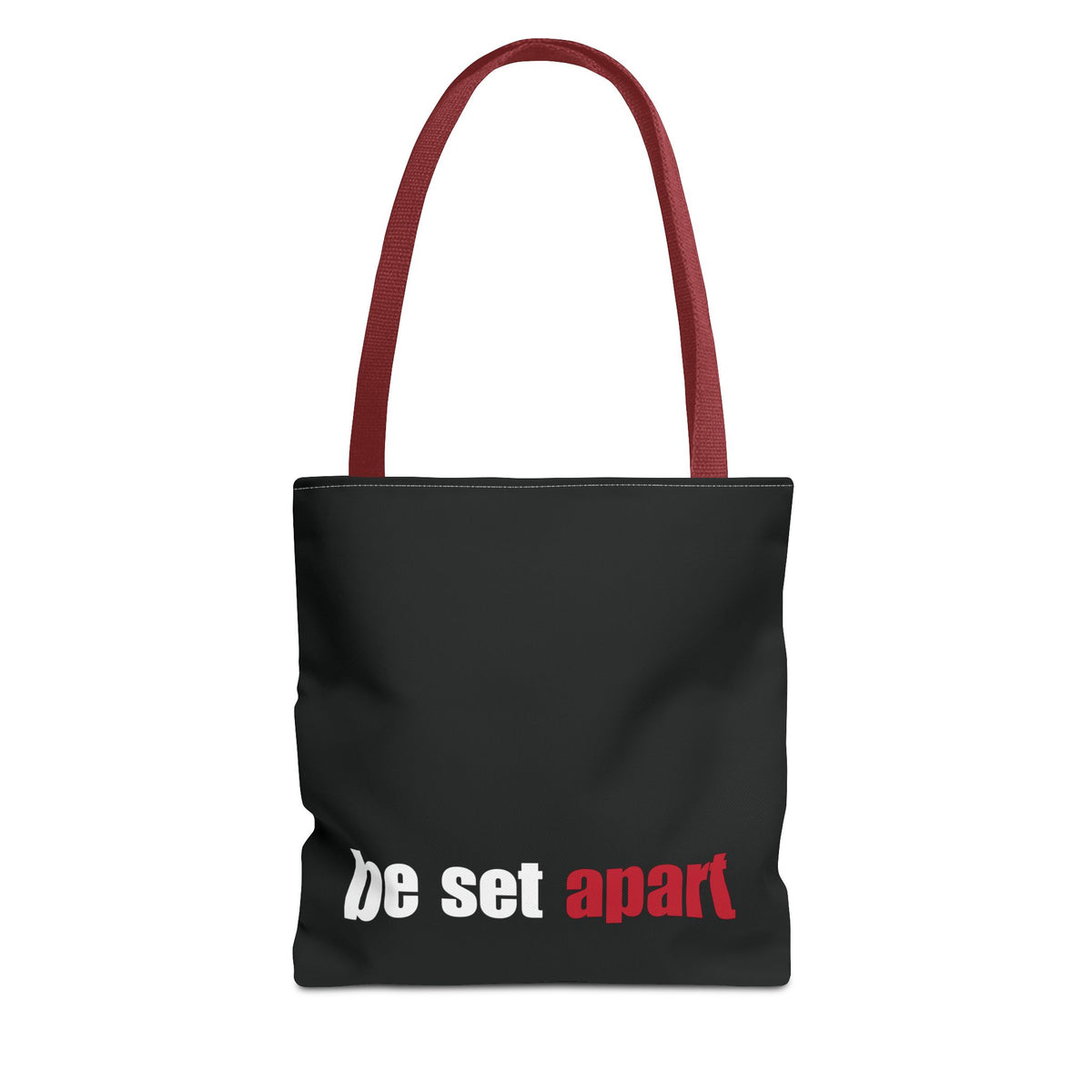 Be Set Apart White Logo Black Tote (3 Sizes)
