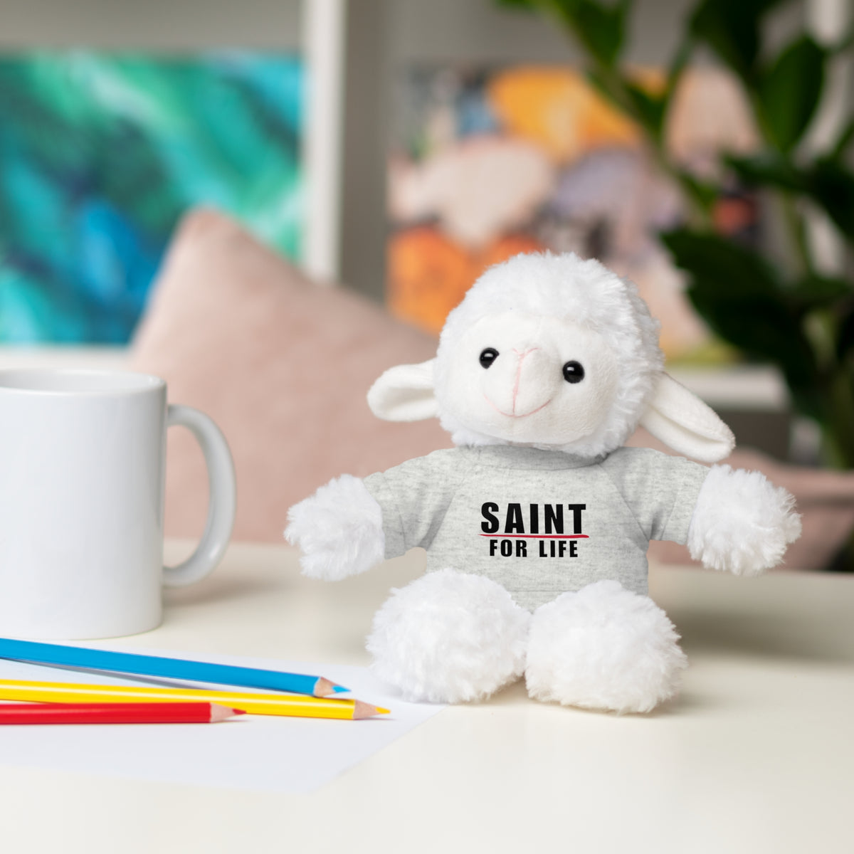 Saint For Life Baby Lamb Stuffed Animal (2 Colors)