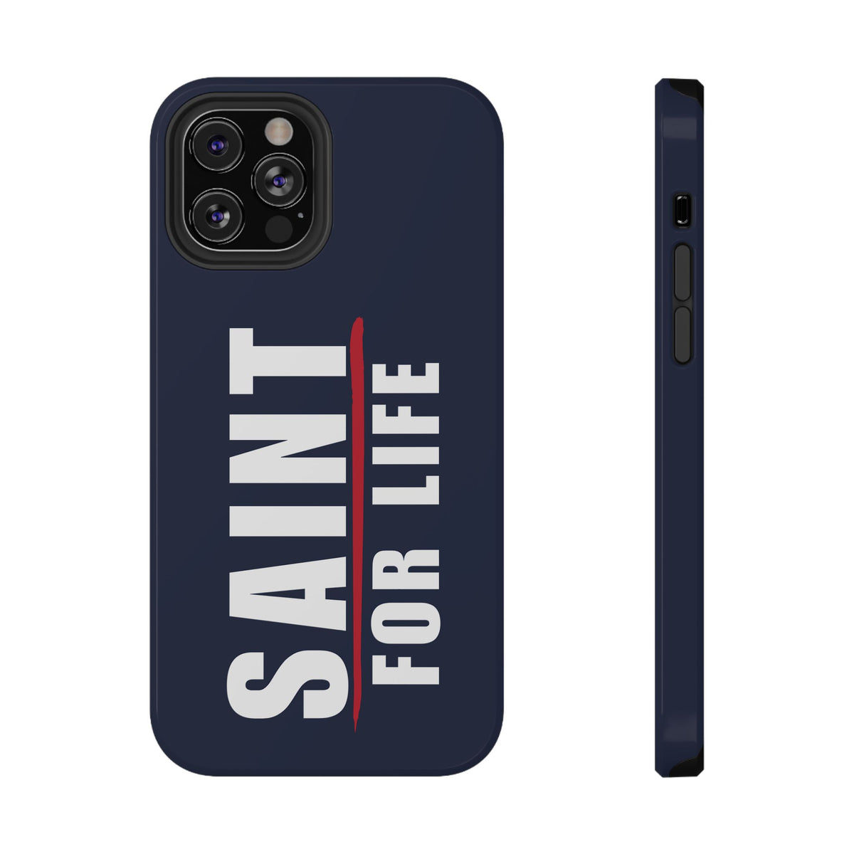 Saint For Life White Logo Navy Phone Case