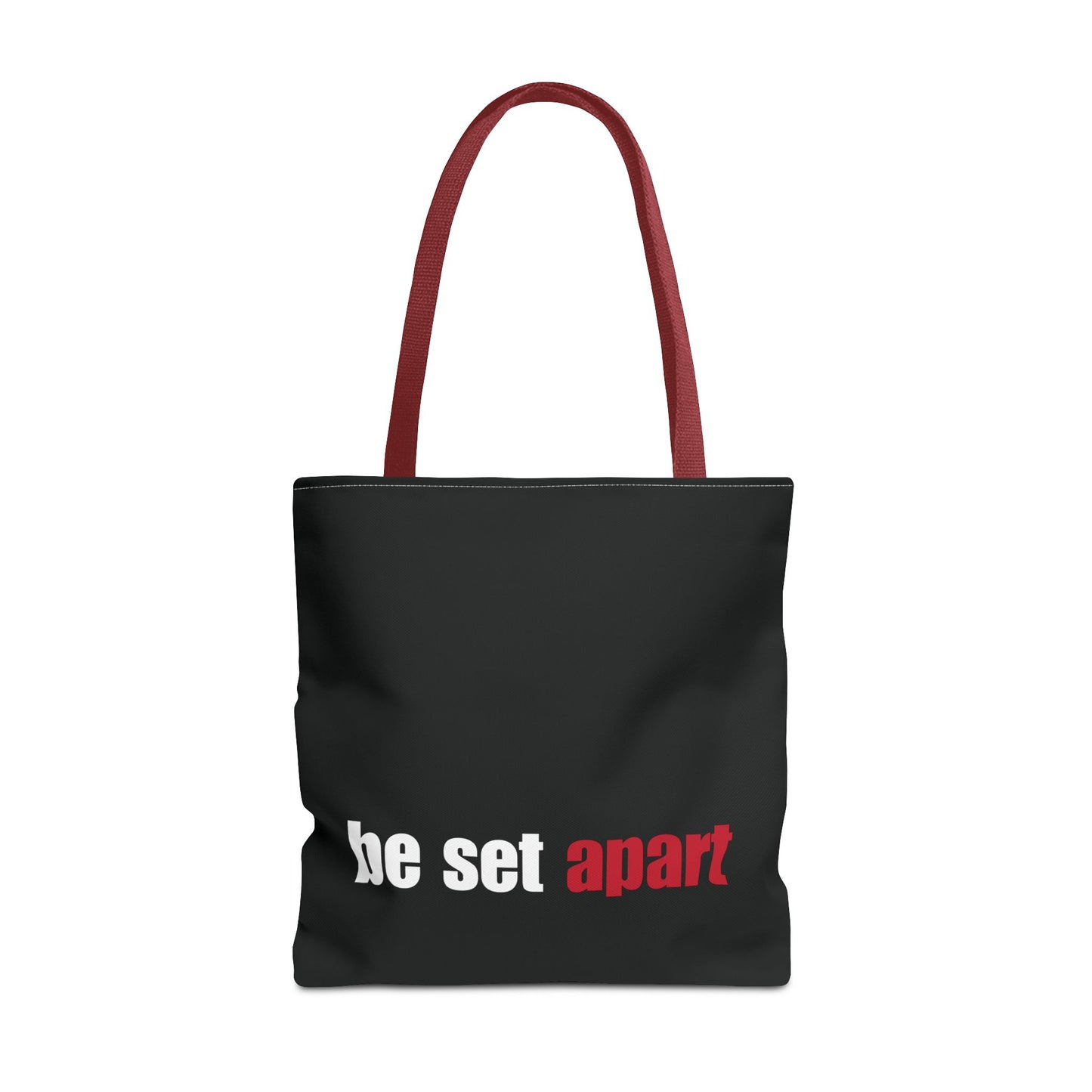 Be Set Apart White Logo Black Tote (3 Sizes)