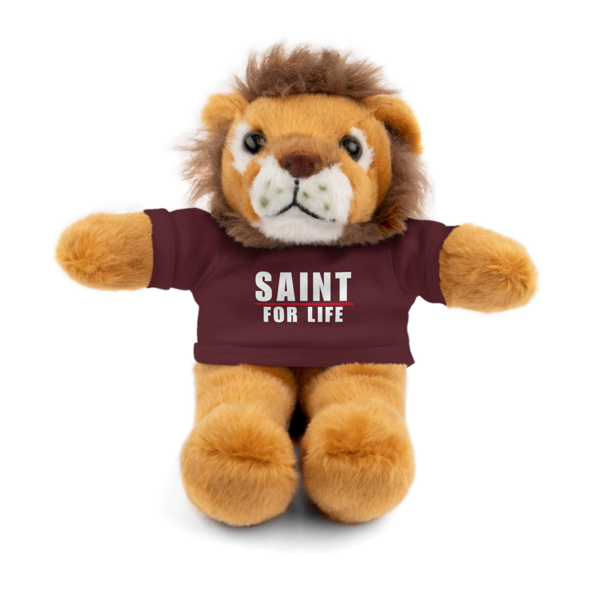 Saint For Life White Logo Baby Lion Stuffed Animal (8 Colors)