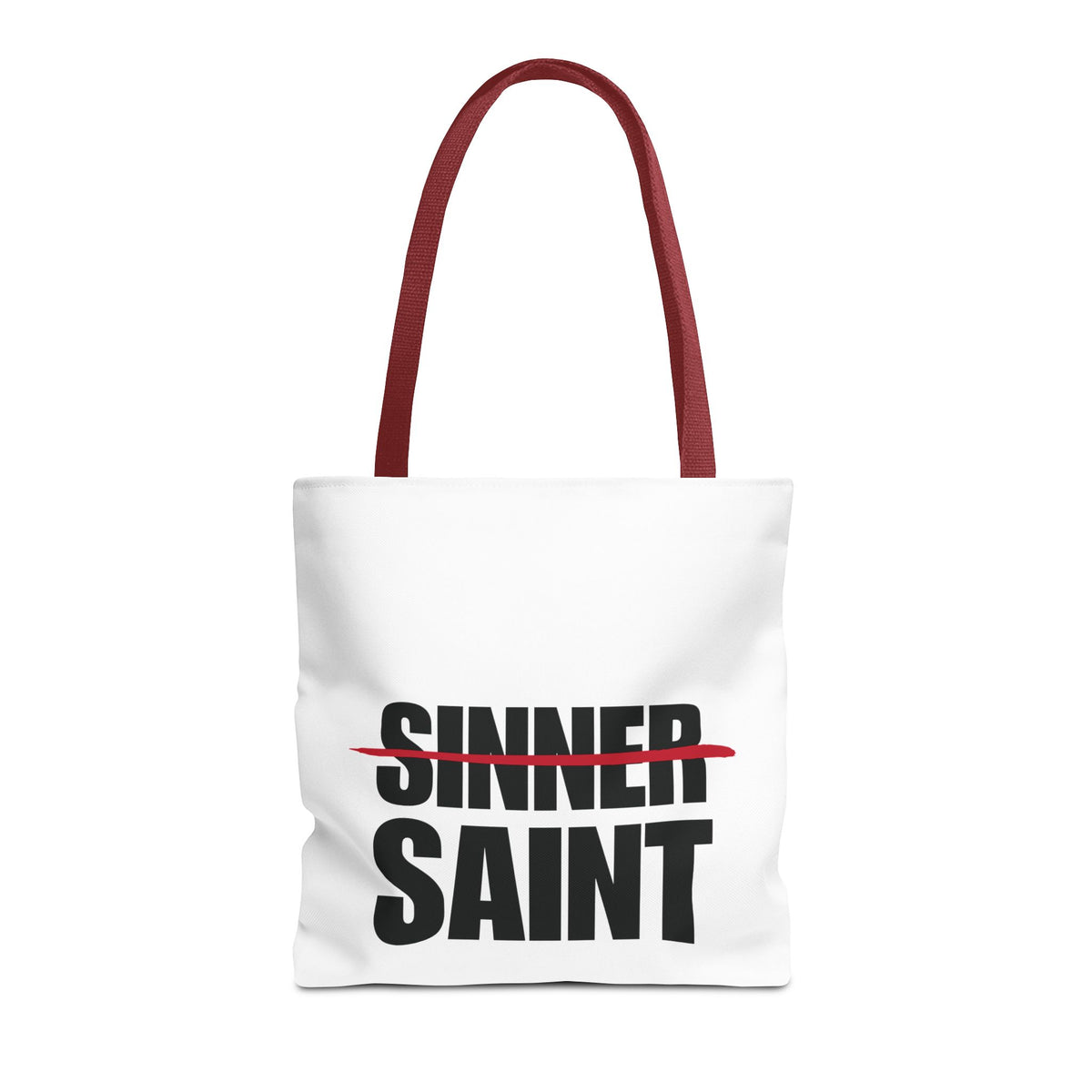 Sinner To Saint White Tote (3 Sizes)
