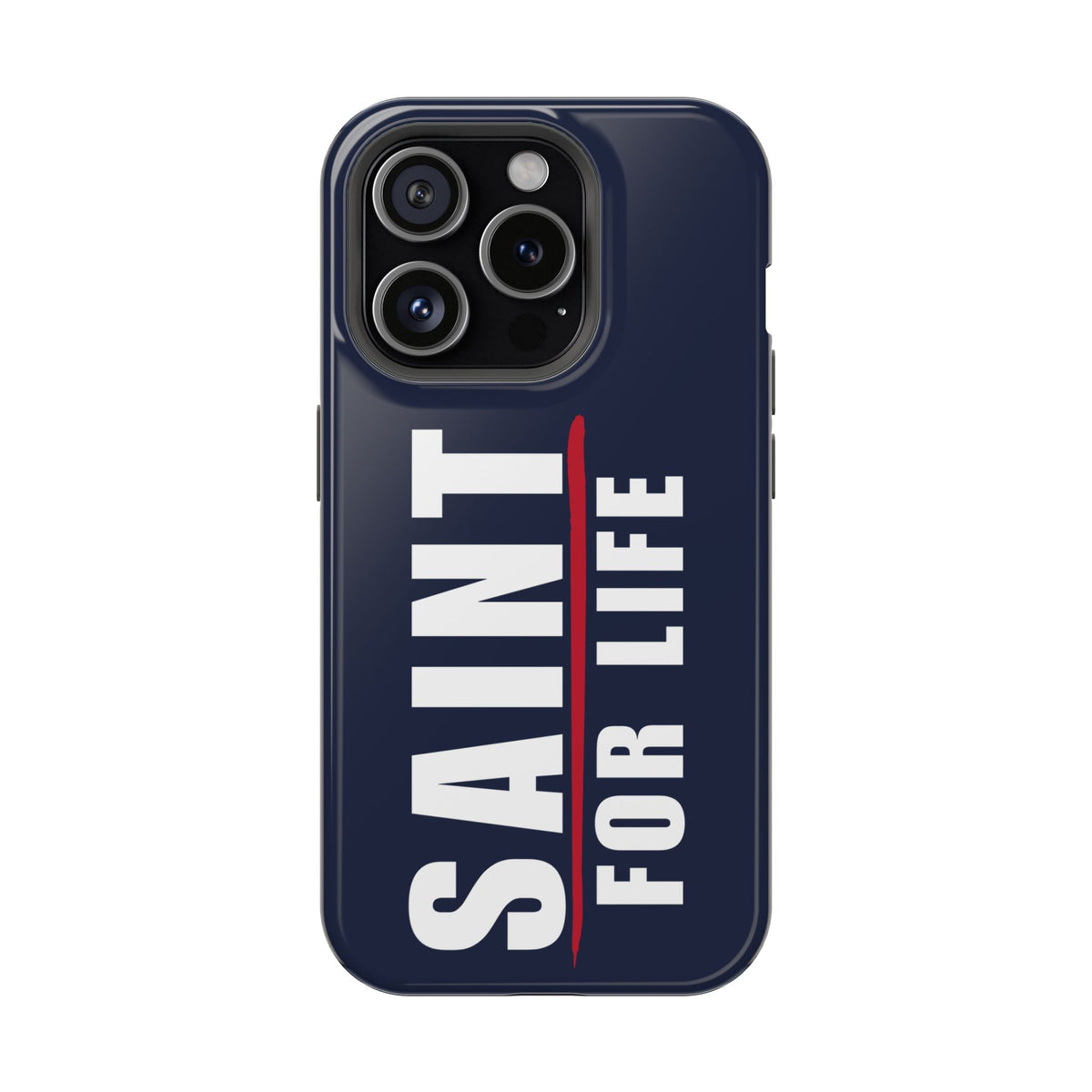 Saint For Life White Logo Navy Phone Case
