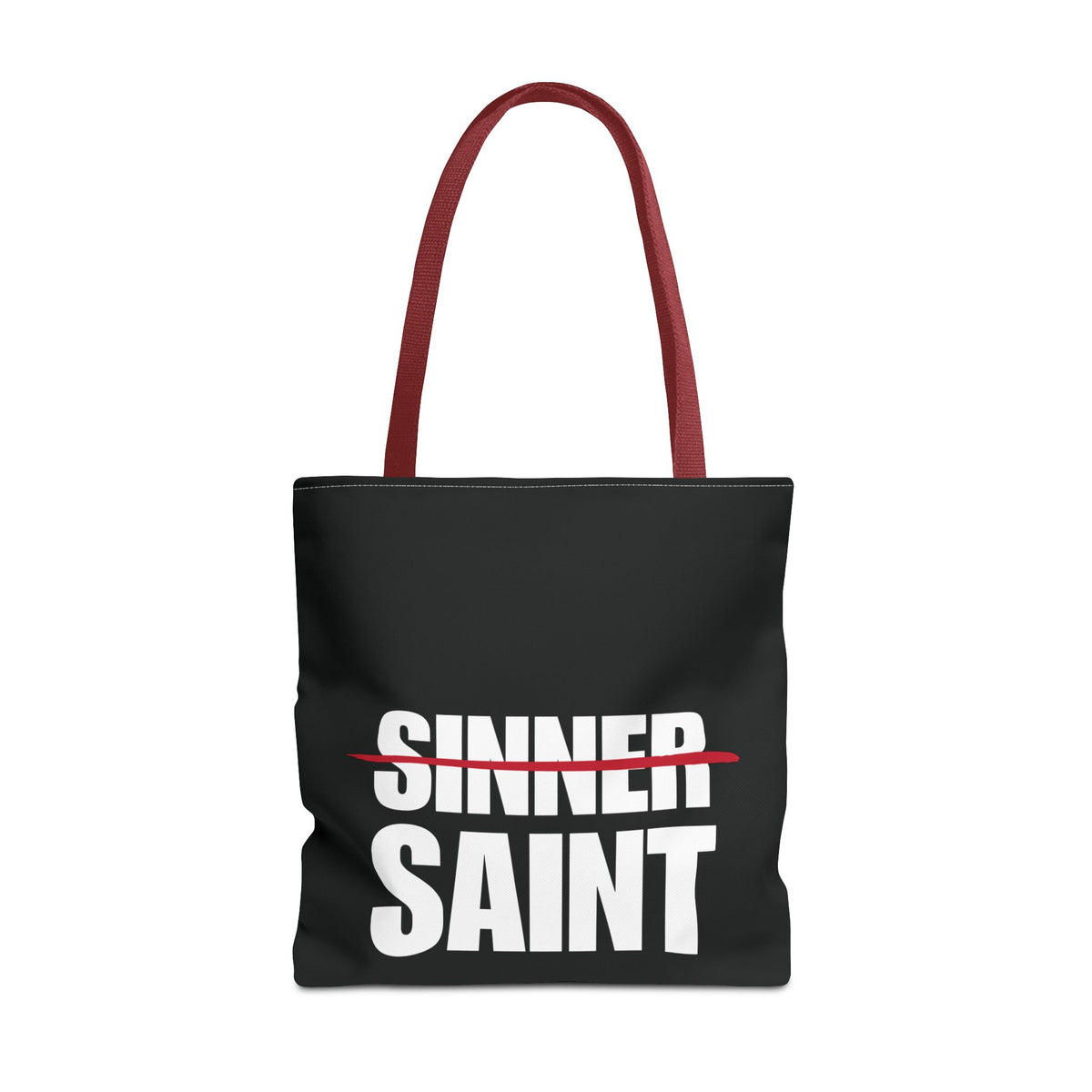 Sinner To Saint White Logo Black Tote (3 Sizes)