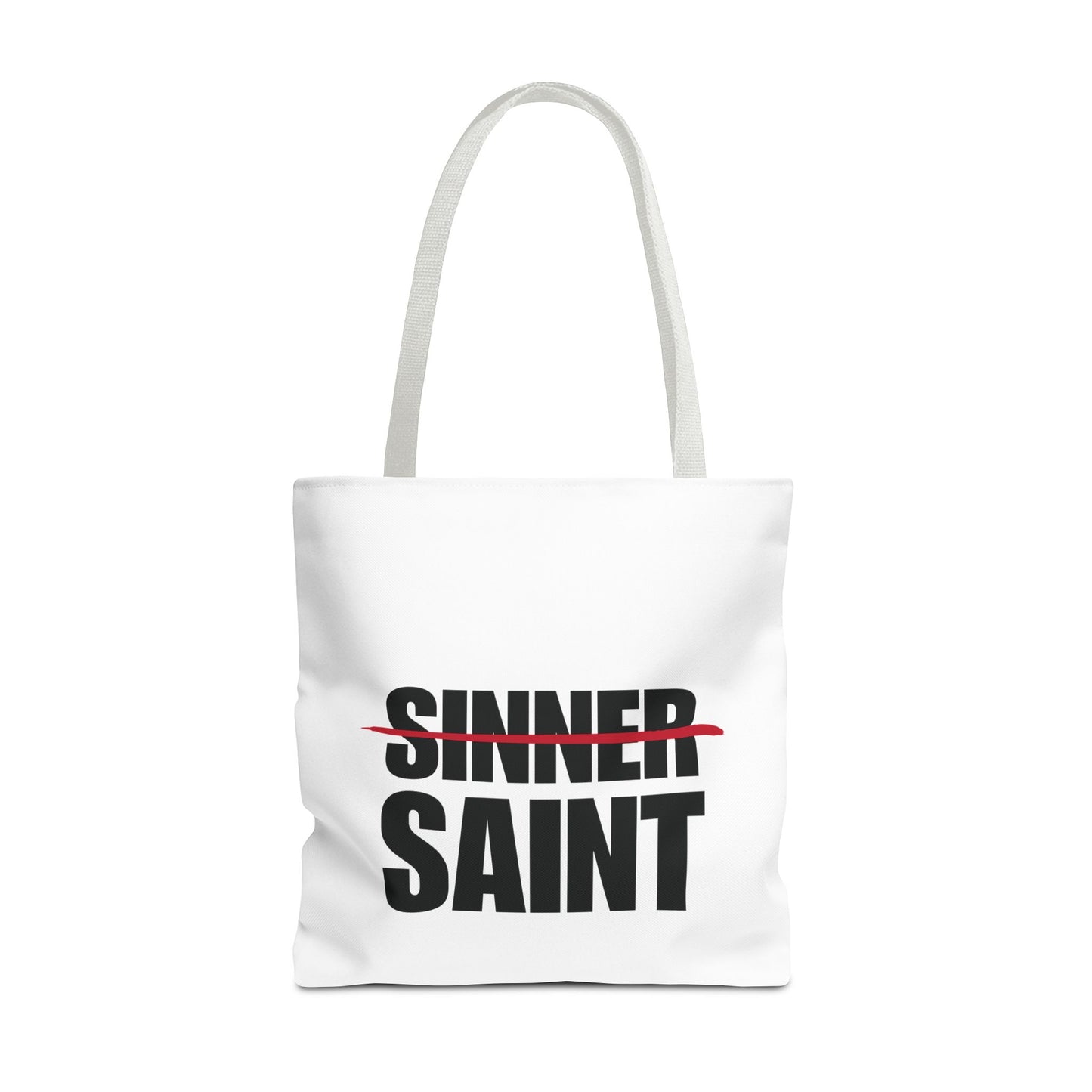 Sinner To Saint White Tote (3 Sizes)