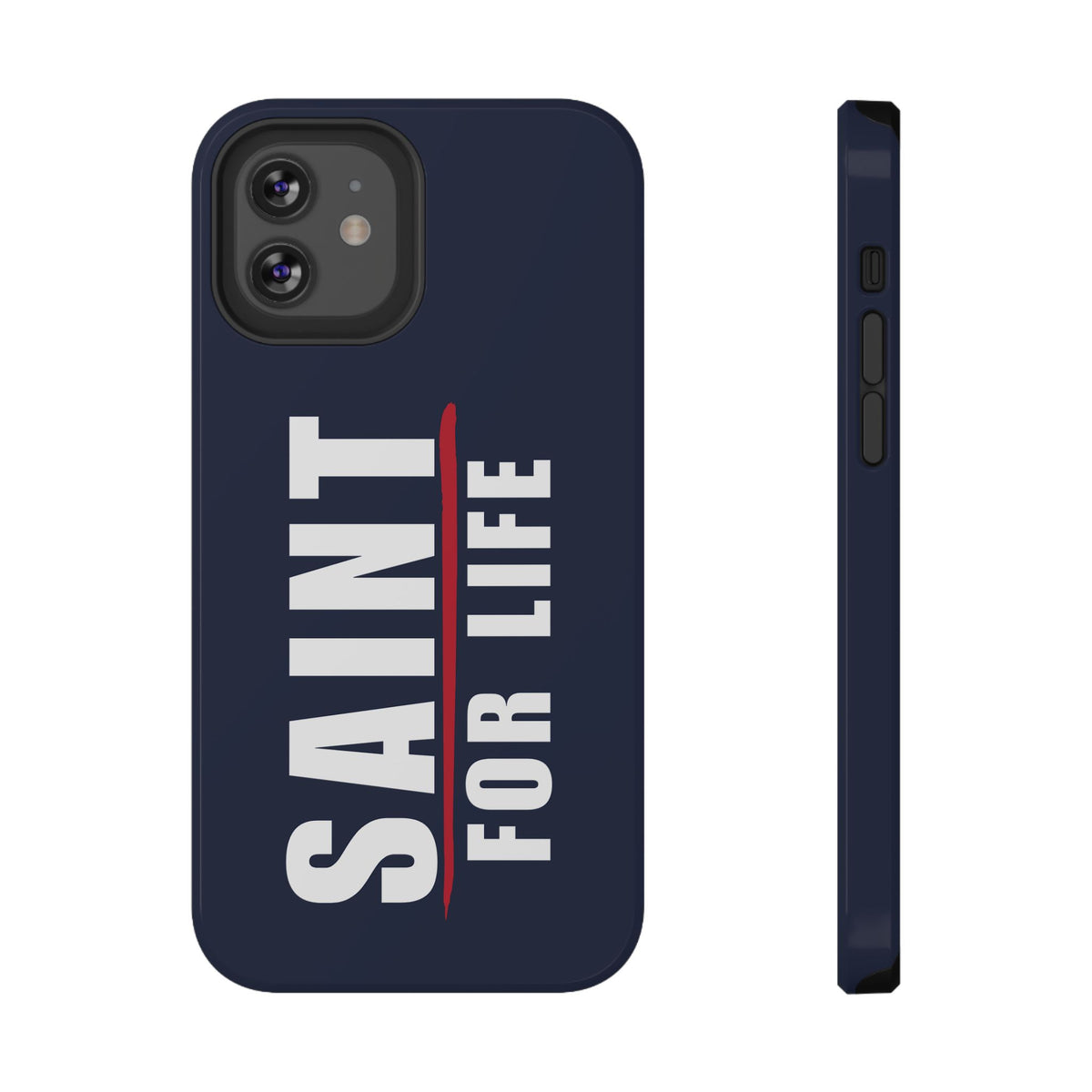 Saint For Life White Logo Navy Phone Case