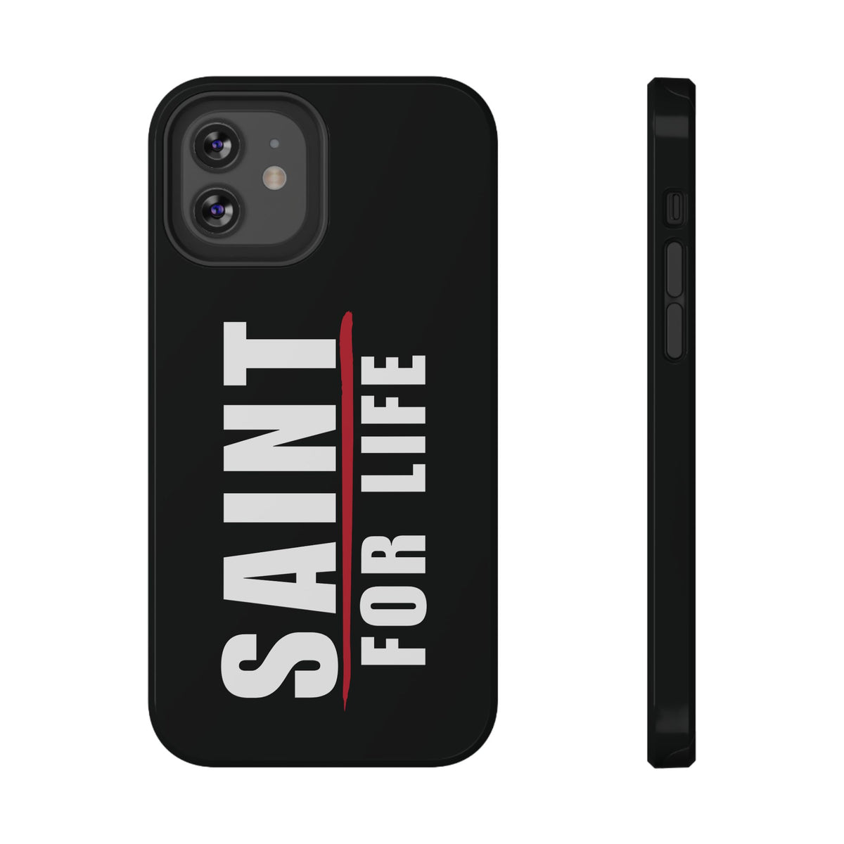 Saint For Life White Logo Black Phone Case