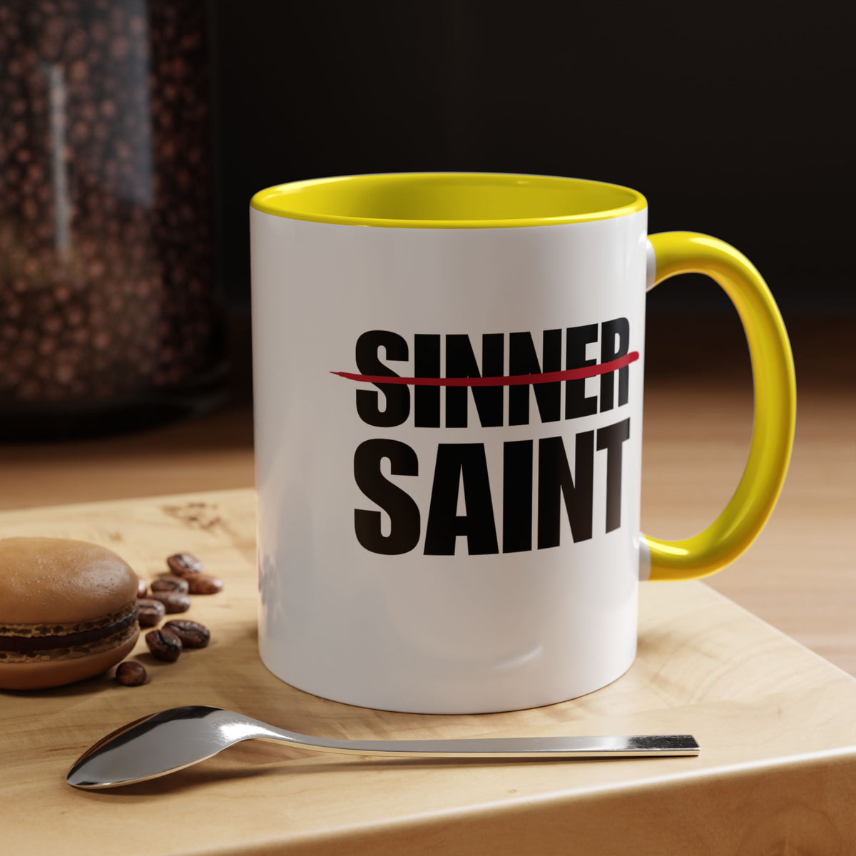 Sinner To Saint Combo Accent Mug (2 Sizes)(8 Colors)