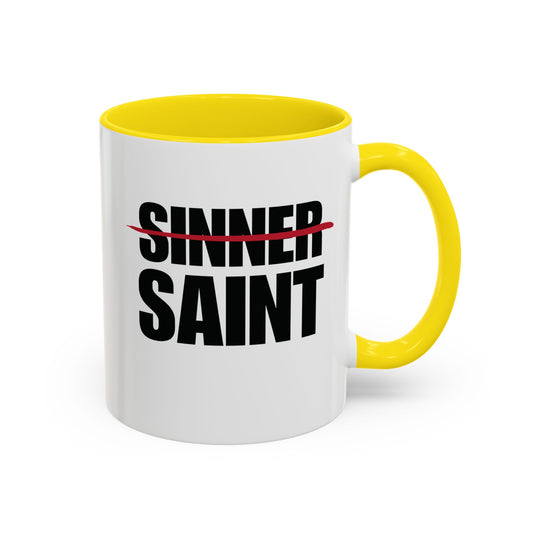 Sinner To Saint Combo Accent Mug (2 Sizes)(8 Colors)