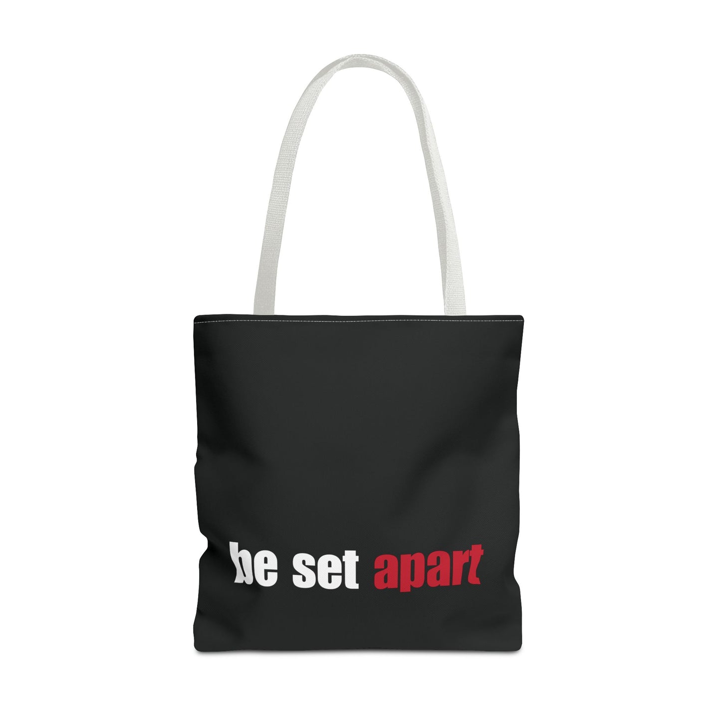 Be Set Apart White Logo Black Tote (3 Sizes)