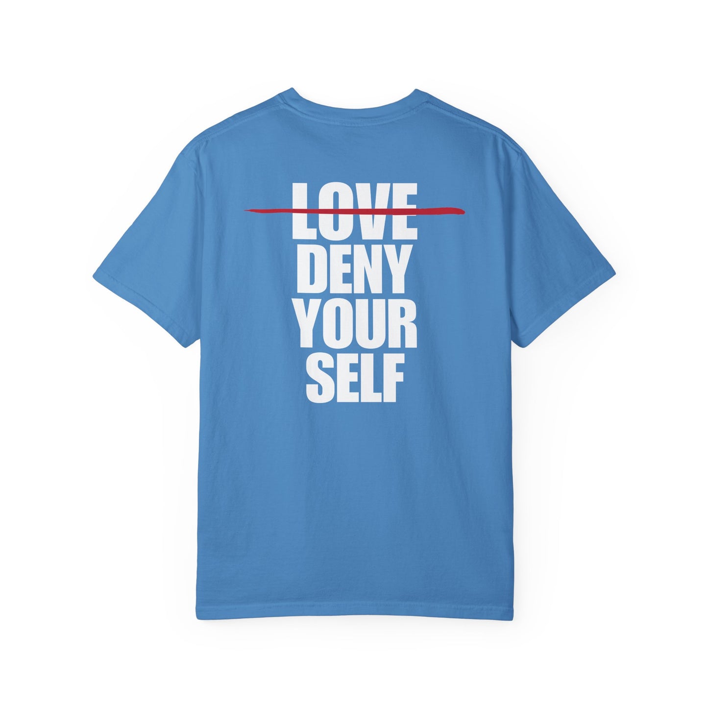 Deny Your Self White Logo Back Lived-In T-Shirt (5 Colors)