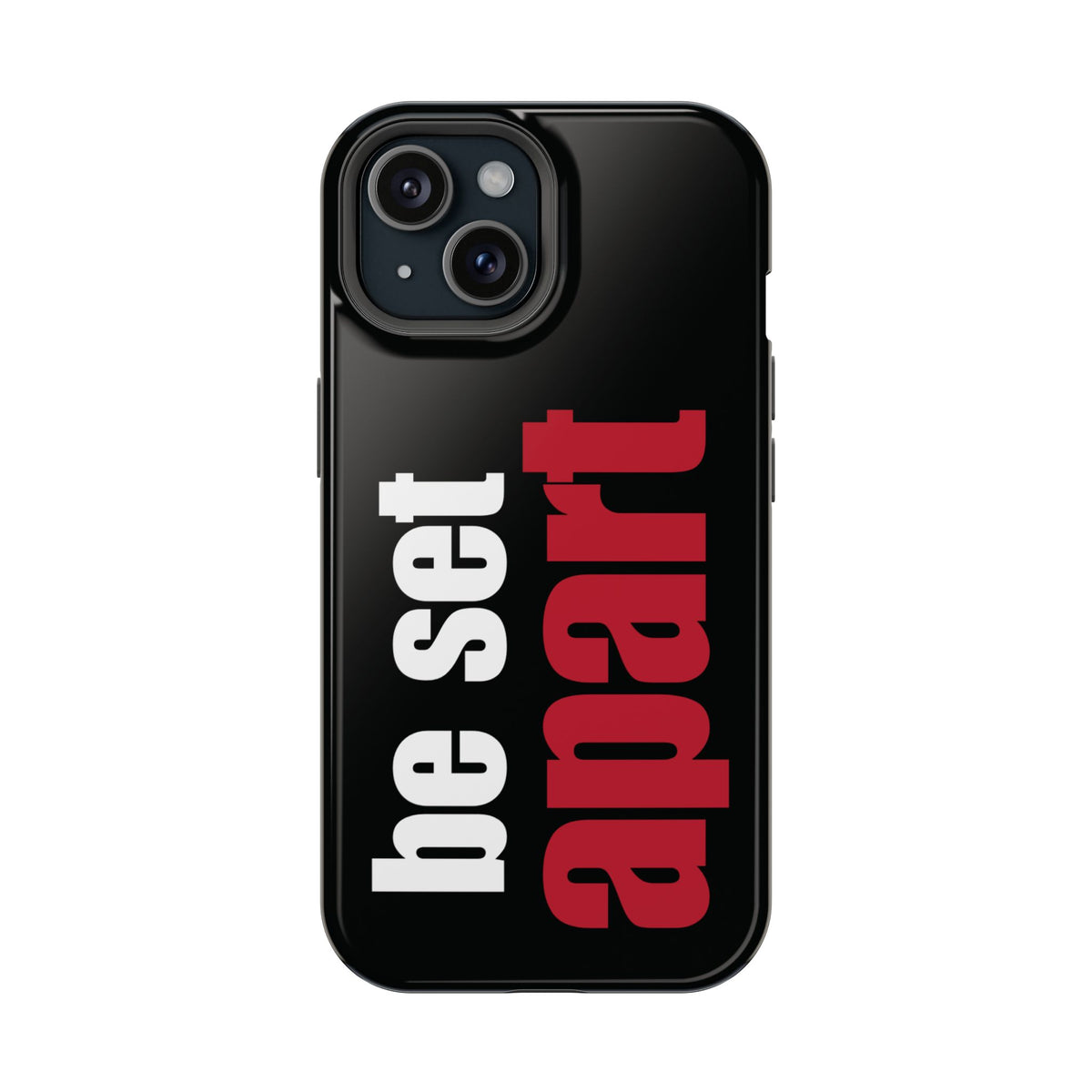 Be Set Apart White Logo Black Phone Case