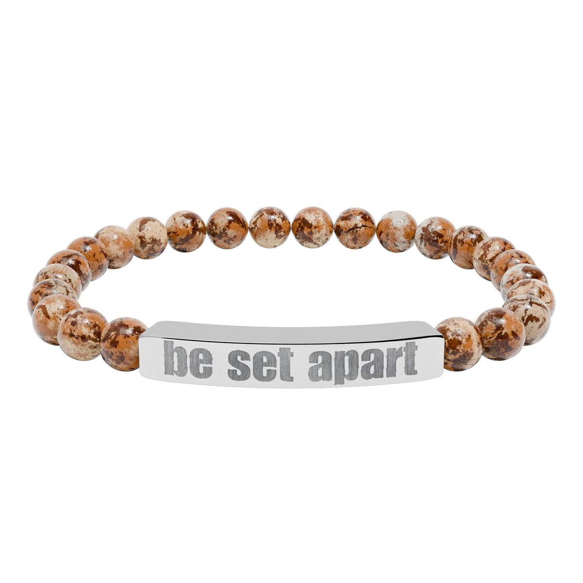 Be Set Apart Engraved Stone Bracelet (7 Stone Colors)