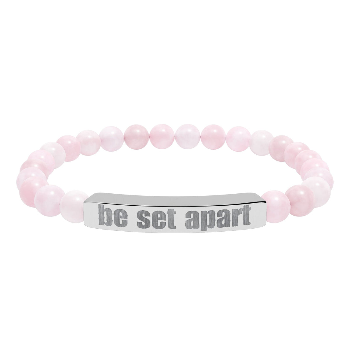 Be Set Apart Engraved Stone Bracelet (7 Stone Colors)