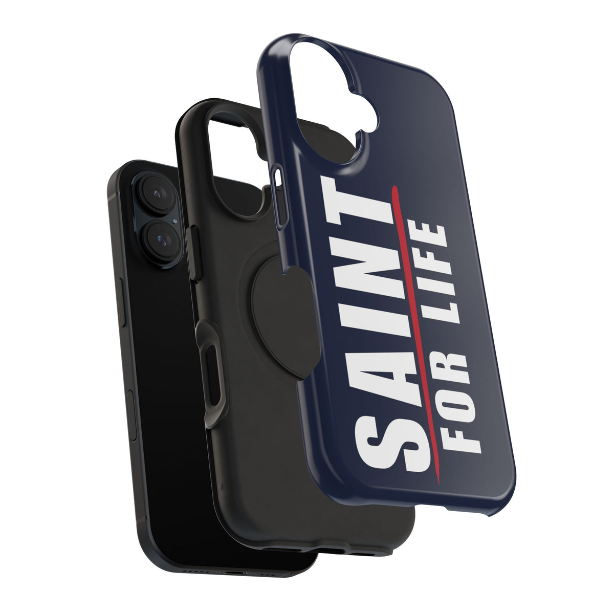 Saint For Life White Logo Navy Phone Case