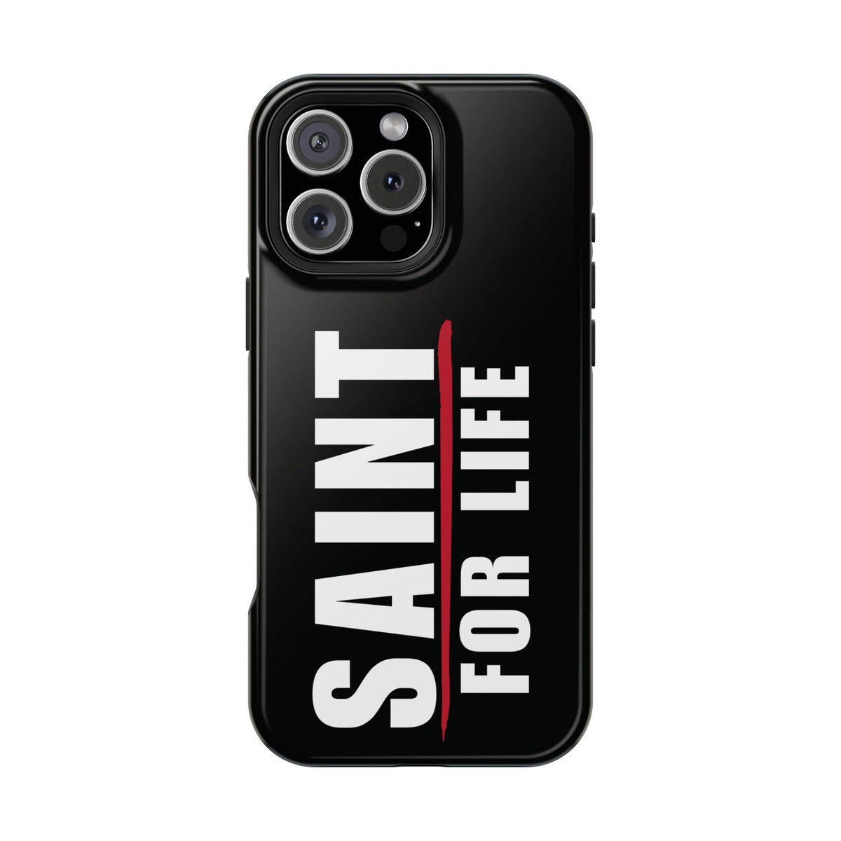 Saint For Life White Logo Black Phone Case