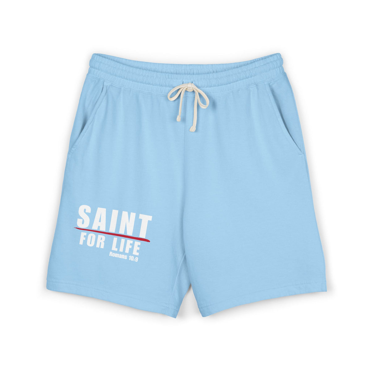 Saint For Life White Logo Unisex Sweat Shorts (3 Colors)