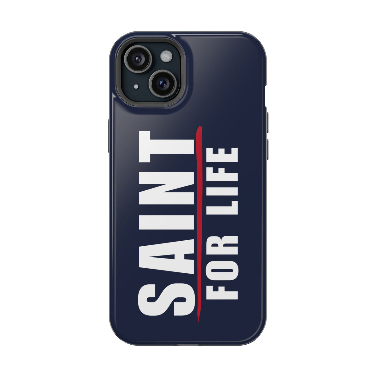 Saint For Life White Logo Navy Phone Case