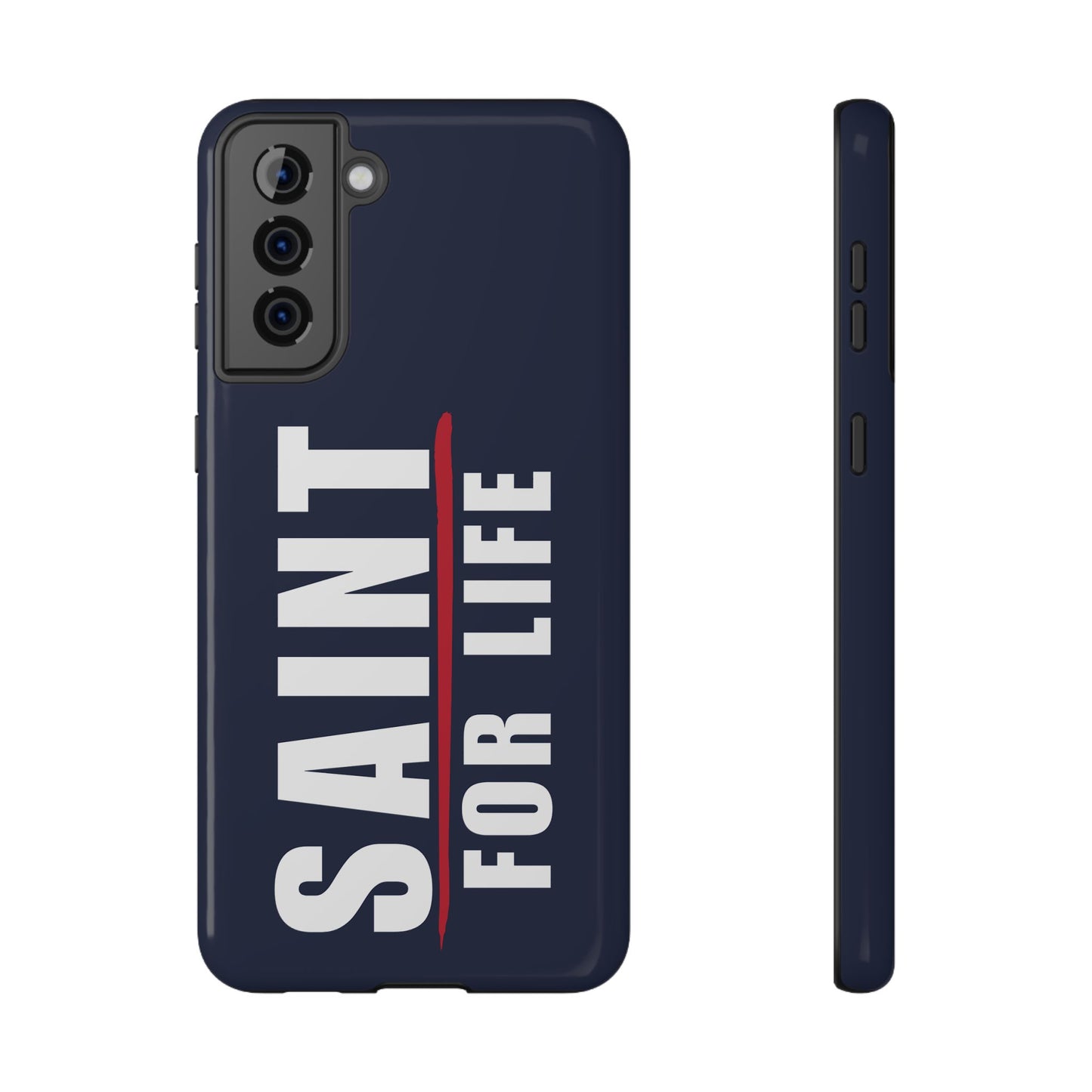 Saint For Life White Logo Navy Phone Case
