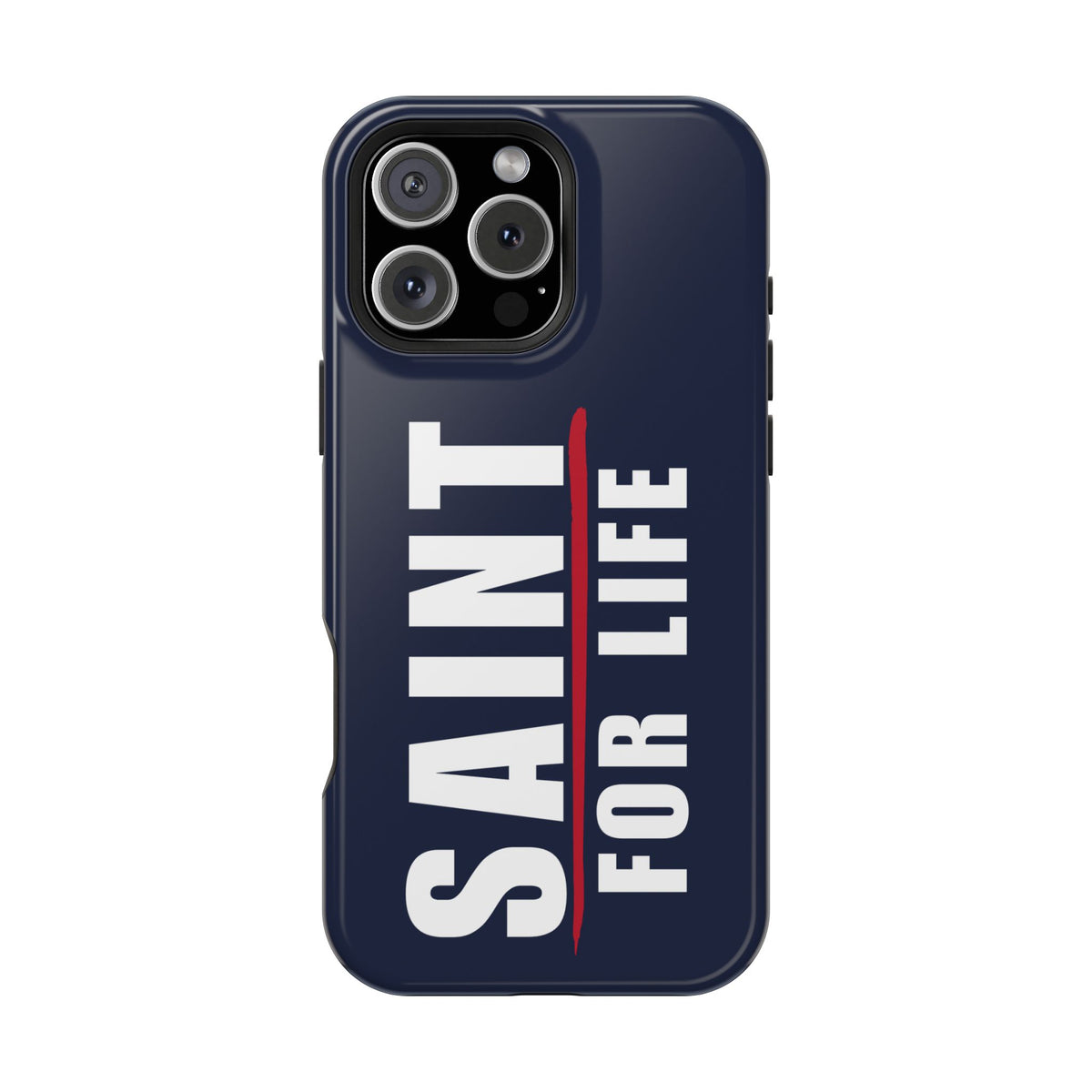 Saint For Life White Logo Navy Phone Case