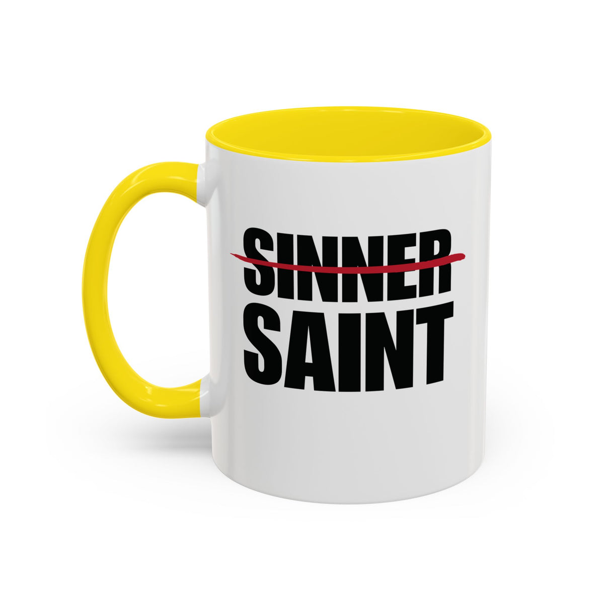 Sinner To Saint Combo Accent Mug (2 Sizes)(8 Colors)