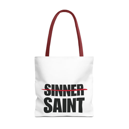 Sinner To Saint White Tote (3 Sizes)