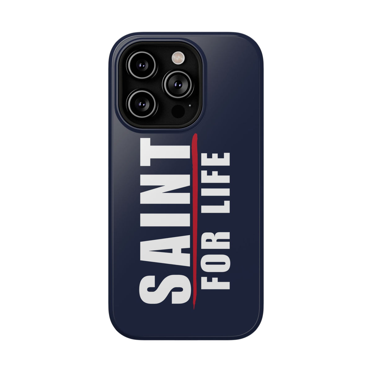 Saint For Life White Logo Navy Phone Case