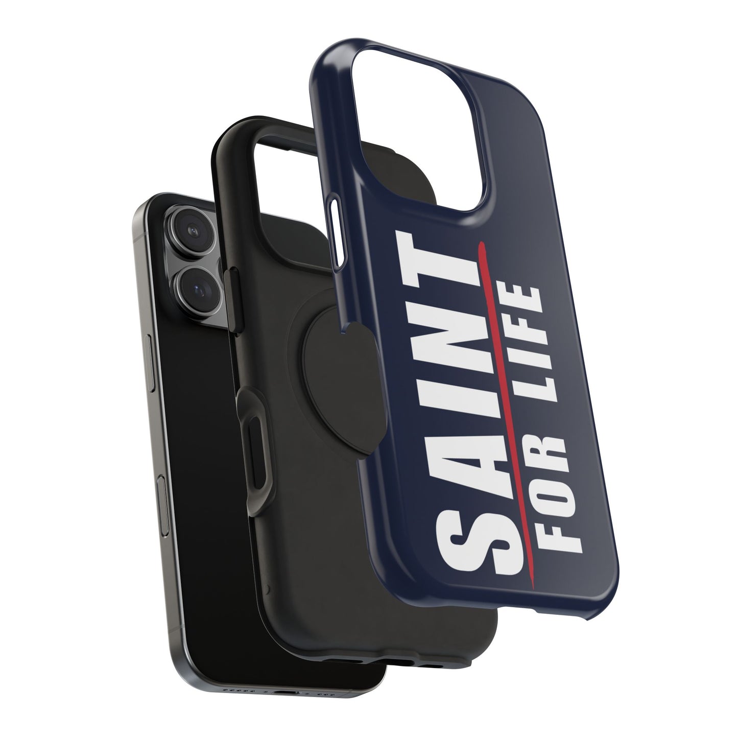 Saint For Life White Logo Navy Phone Case