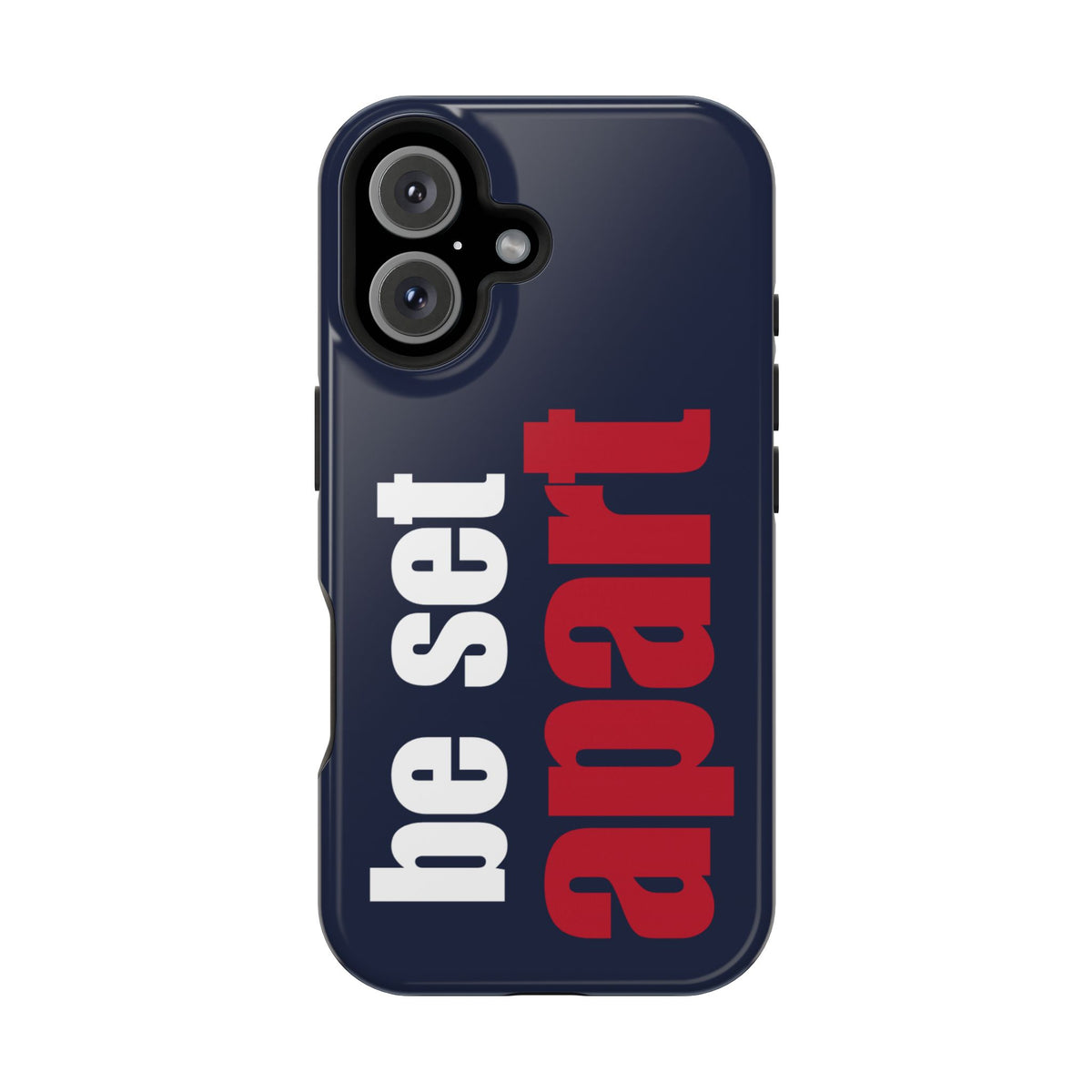 Be Set Apart White Logo Navy Phone Case